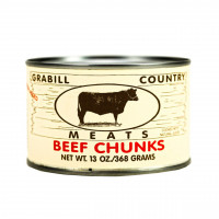 Grabill Country Meats Beef Chunks 13oz, case of 12