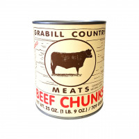 Grabill Country Meats Beef Chunks 25oz, case of 12