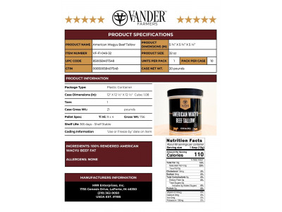 American Wagyu Beef Tallow 32 oz