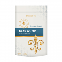 Baby White Popcorn Kernels - 2 lb bag, hull-less popcorn