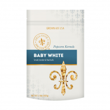 Baby White Popcorn Kernels - 2 lb bag, hull-less popcorn