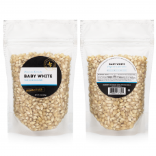 Baby White Popcorn - White Corn Kernels and Hulless Popcorn