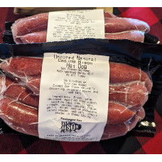 Bison Hot Dogs, uncured natural casing