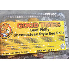 12 (5 packs) Good Times Egg Rolls (philly cheesesteak) 